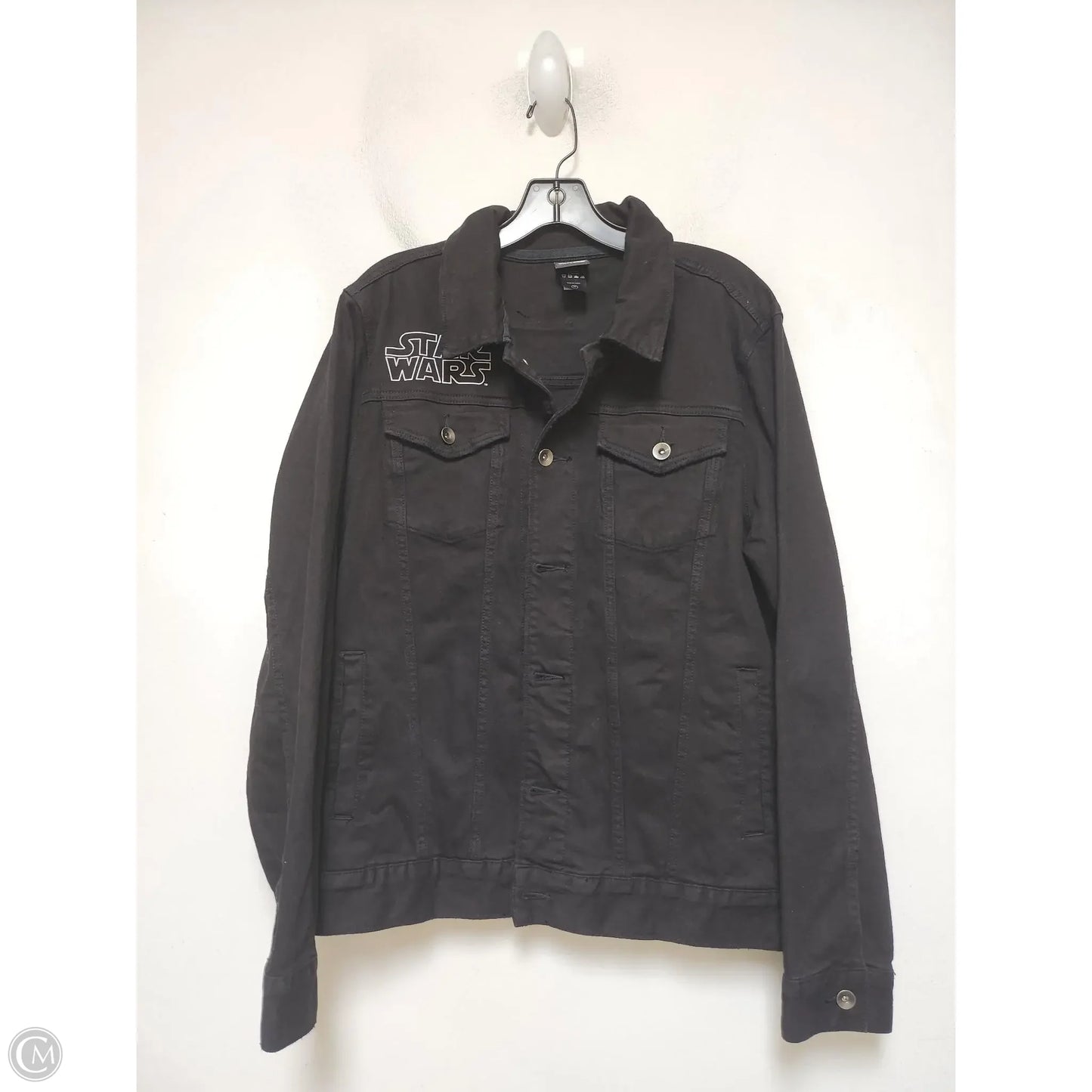 Jacket Denim By Disney Store In Black Denim, Size: M