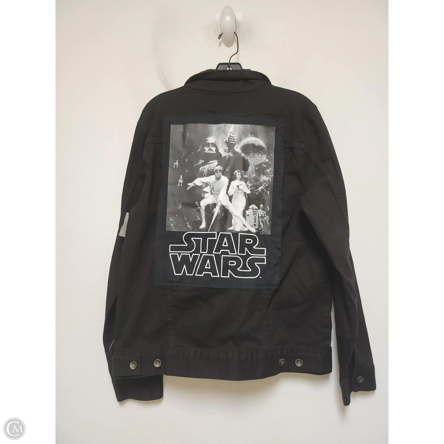 Jacket Denim By Disney Store In Black Denim, Size: M