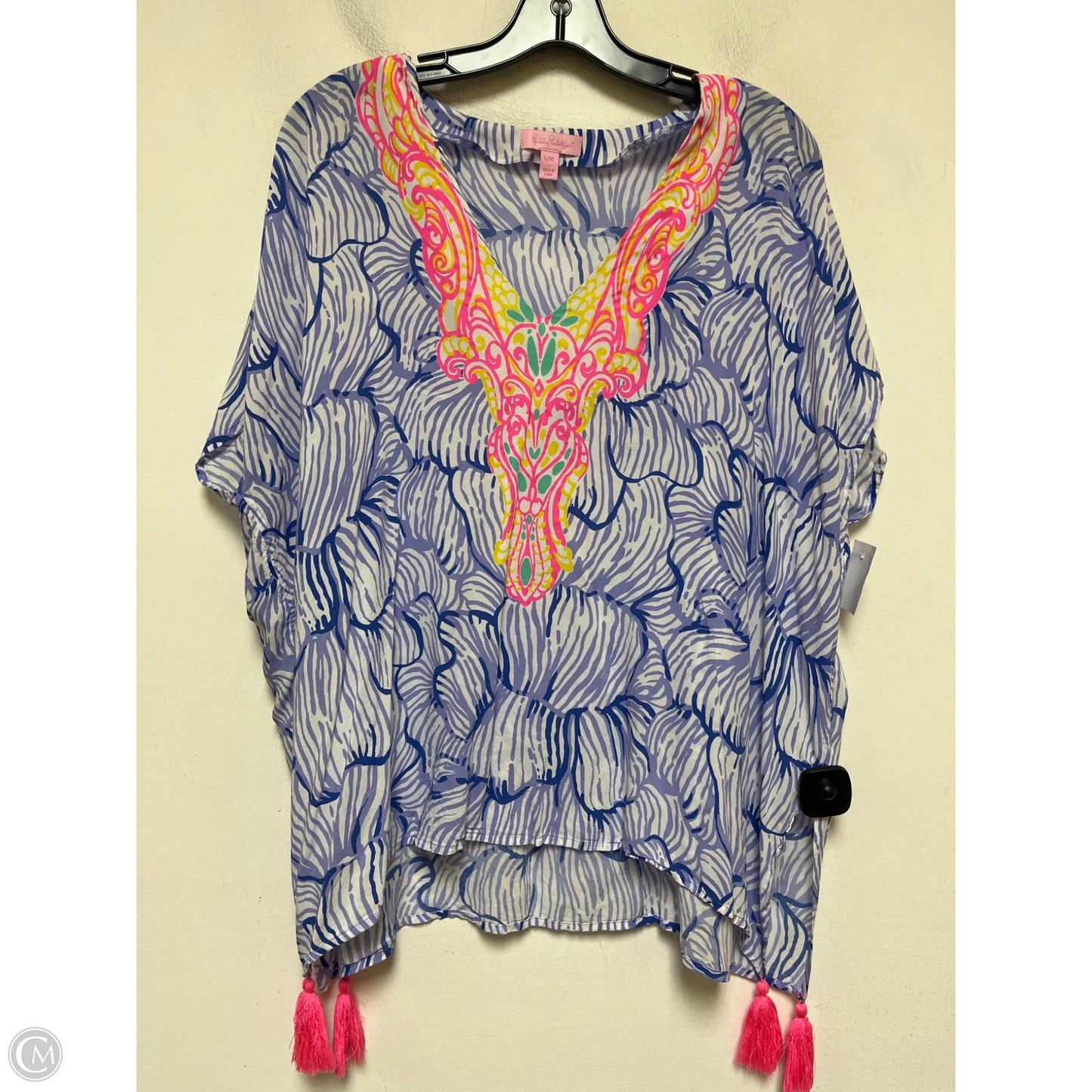 Top Short Sleeve Designer By Lilly Pulitzer In Multi-colored, Size: L