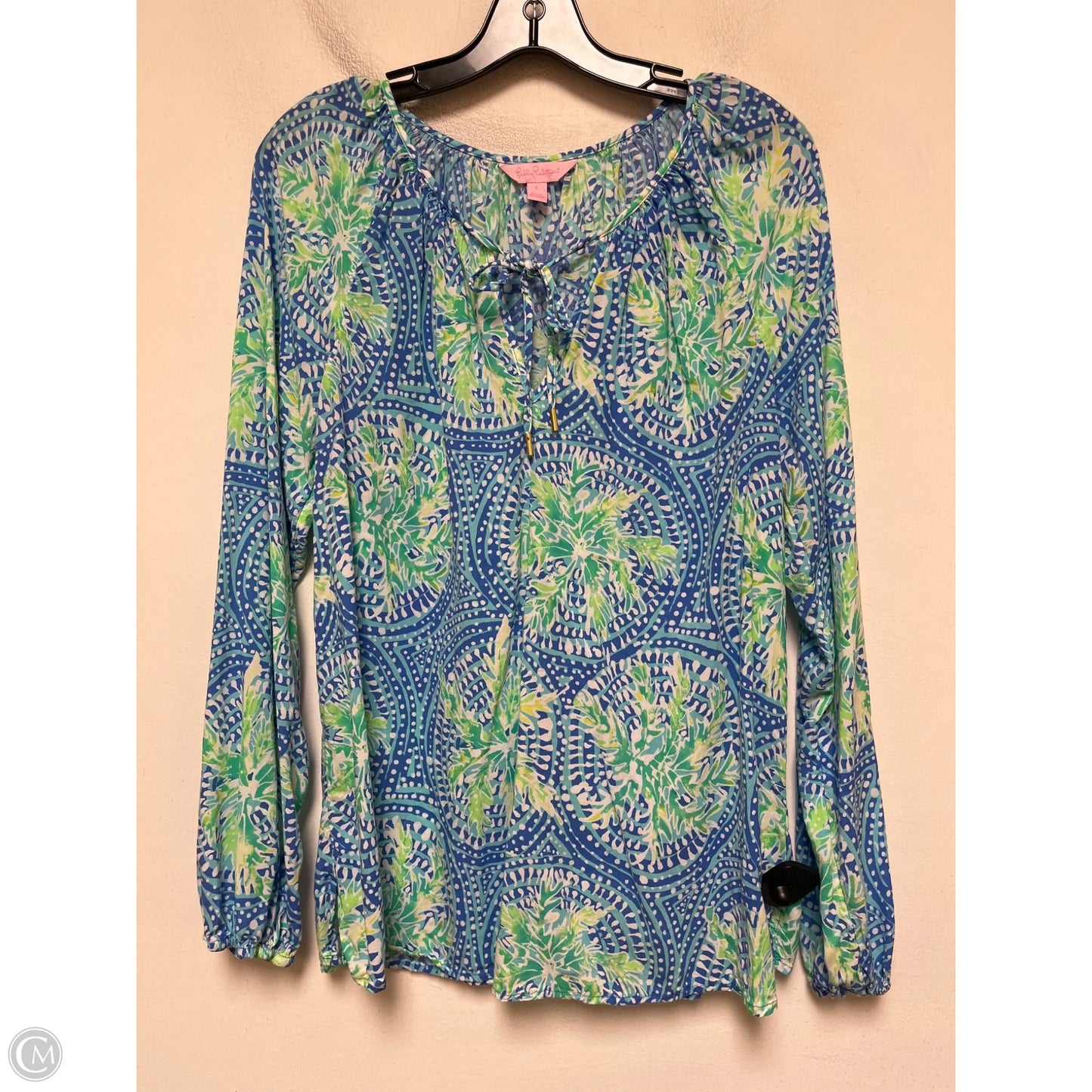 Top Long Sleeve Designer By Lilly Pulitzer In Multi-colored, Size: L