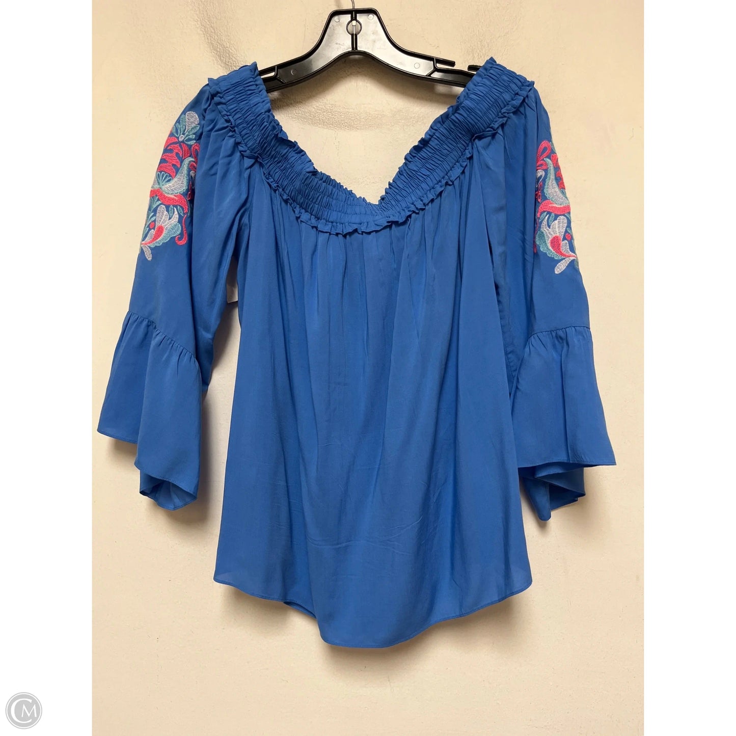 Top Long Sleeve Designer By Lilly Pulitzer In Blue, Size: L