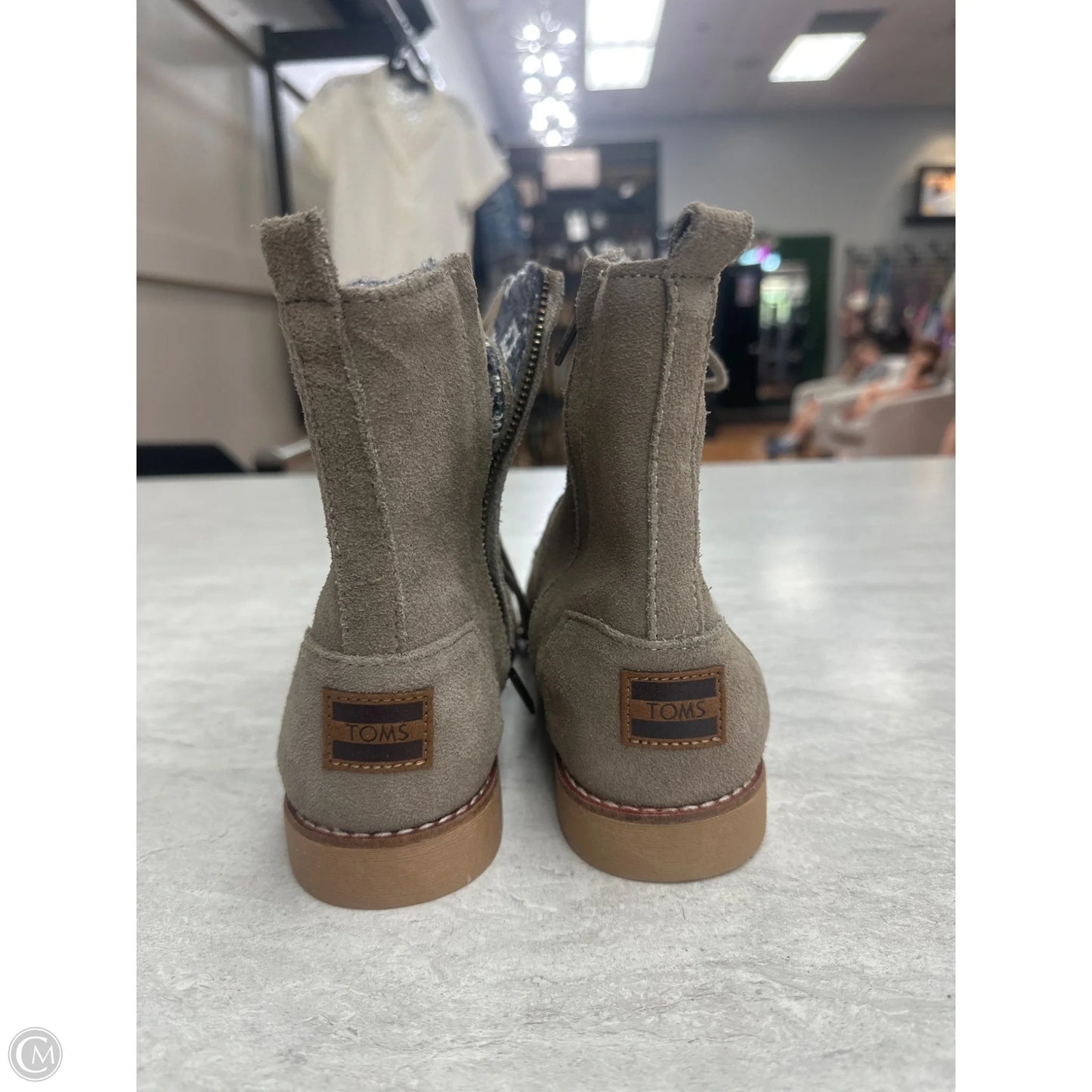 Boots Ankle Flats By Toms In Taupe, Size: 8.5