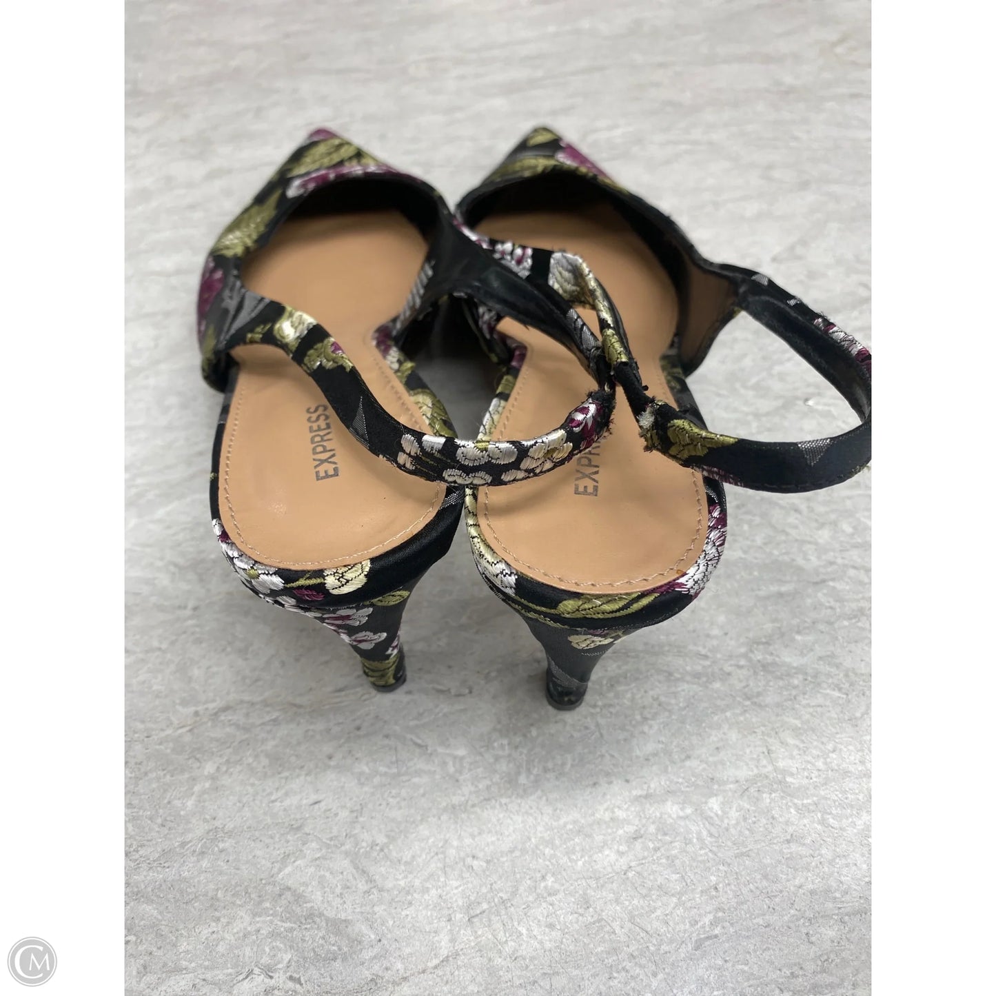 Shoes Heels Kitten By Express In Floral Print, Size: 8