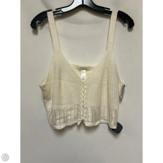 Top Sleeveless By Jolie In Cream, Size: Xl