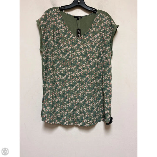 Top Sleeveless By Papermoon In Green, Size: L