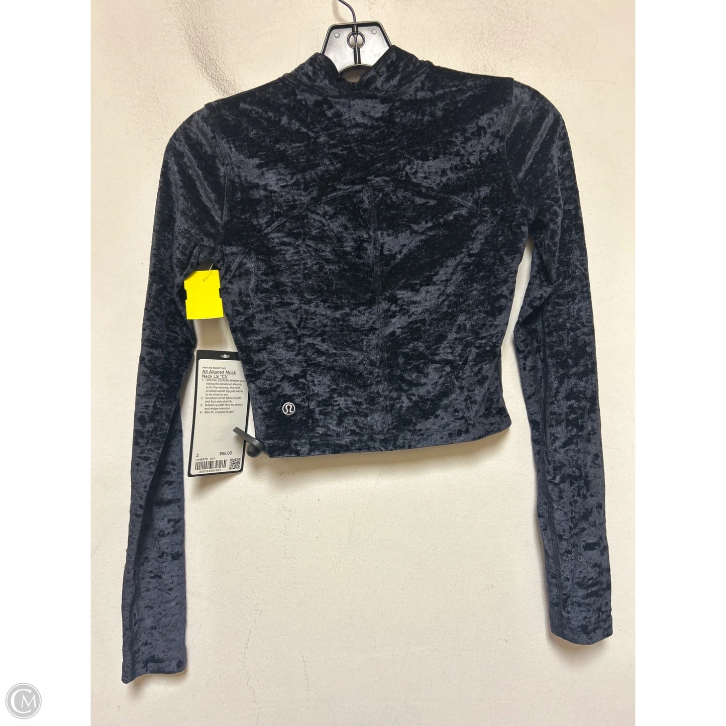 Athletic Top Long Sleeve Crewneck By Lululemon In Black, Size: Xs