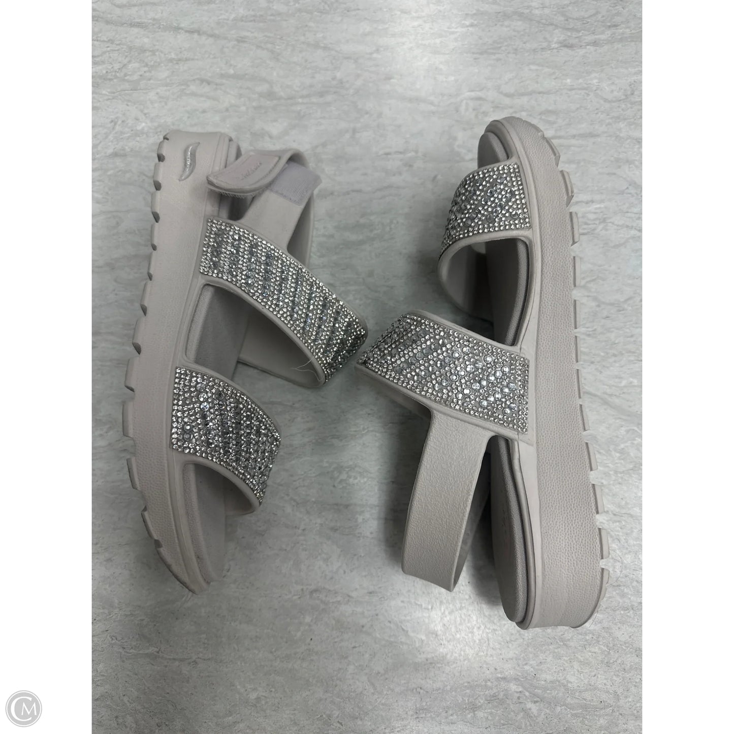 Sandals Flats By Skechers In Silver, Size: 8