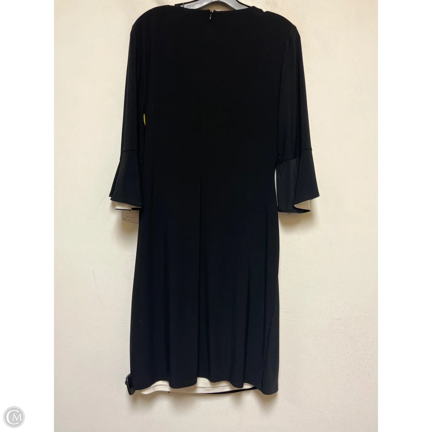 Dress Casual Midi By Chaps In Black & White, Size: L