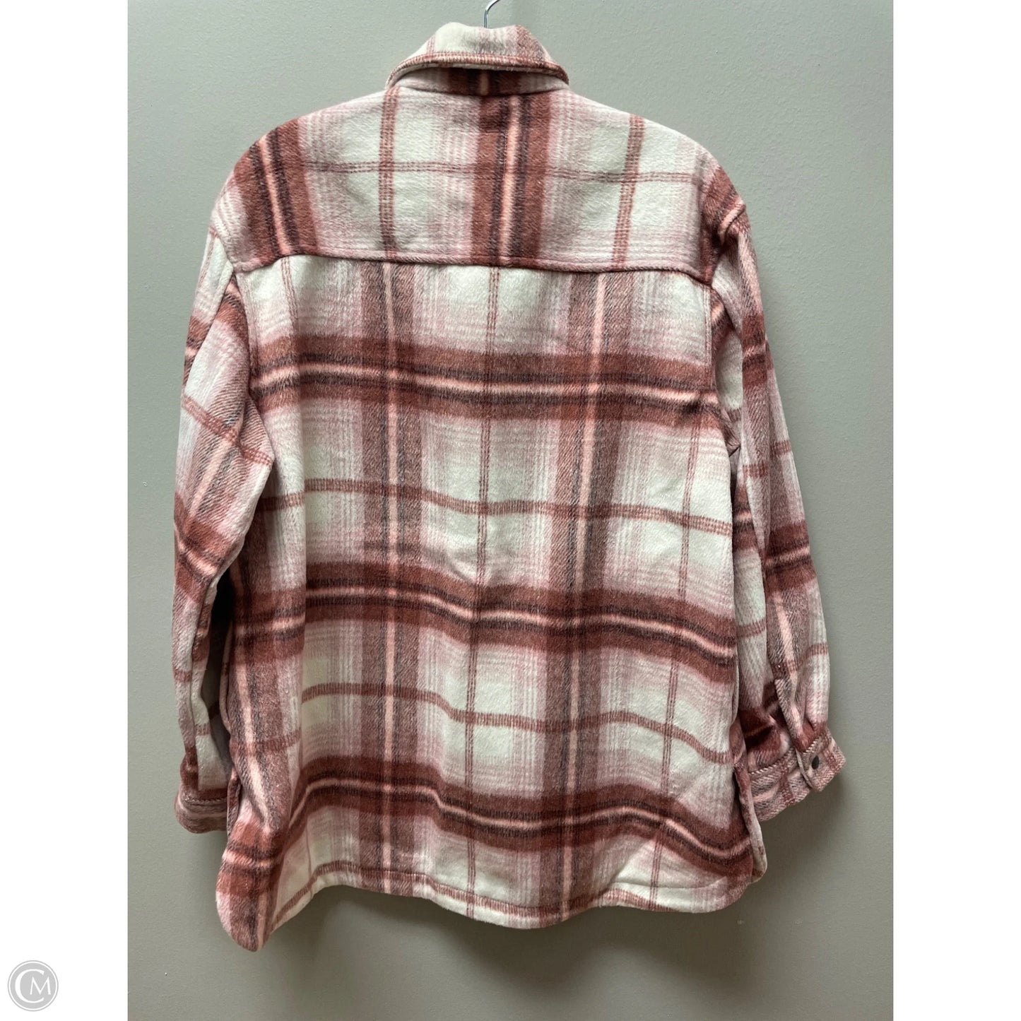 Jacket Shirt By Old Navy In Plaid Pattern, Size: M