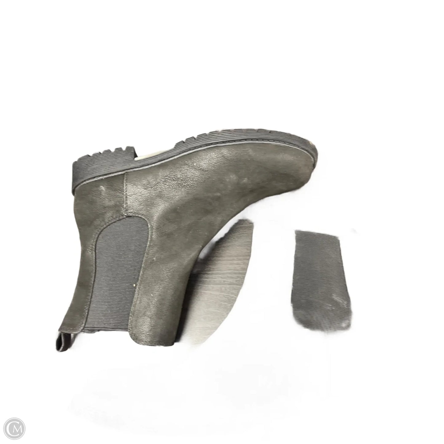 Boots Ankle Heels By Loft In Grey, Size: 6.5