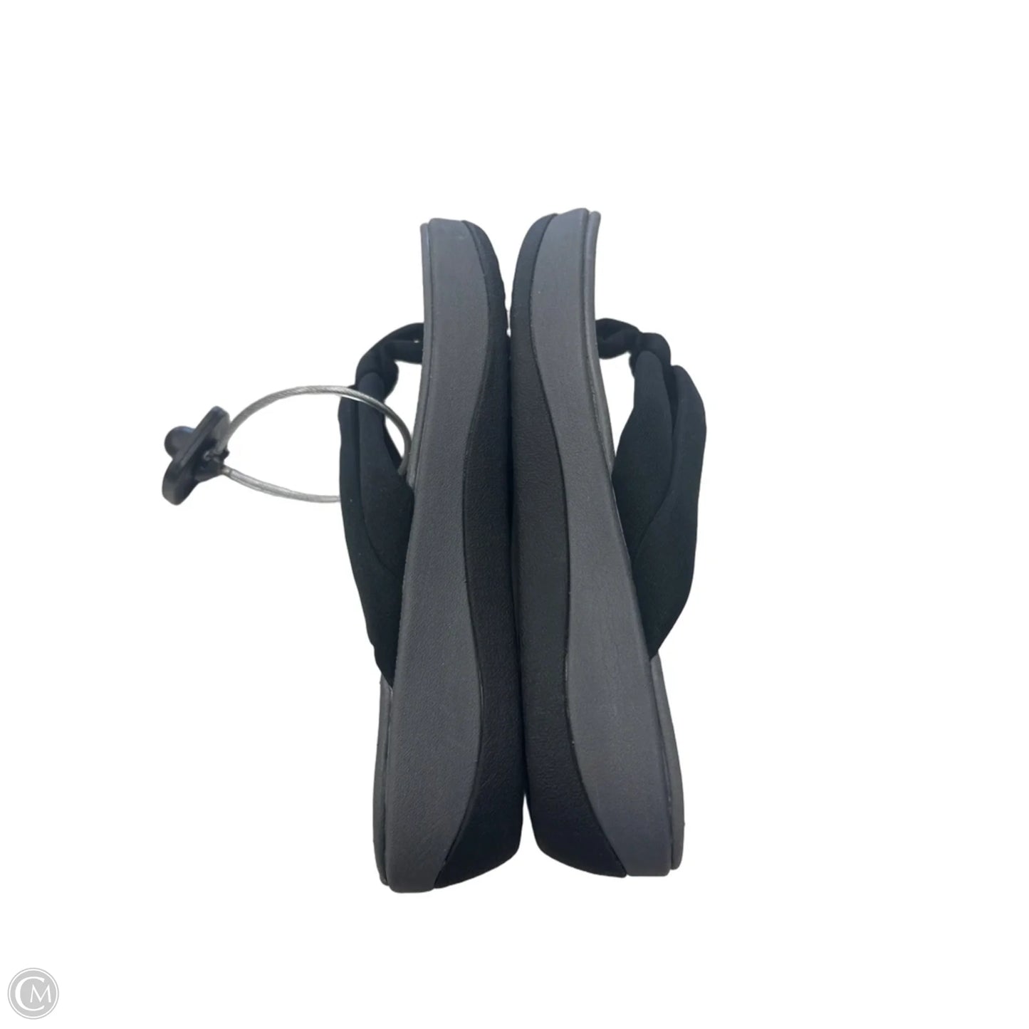 Sandals Flip Flops By Clarks In Black, Size: 9