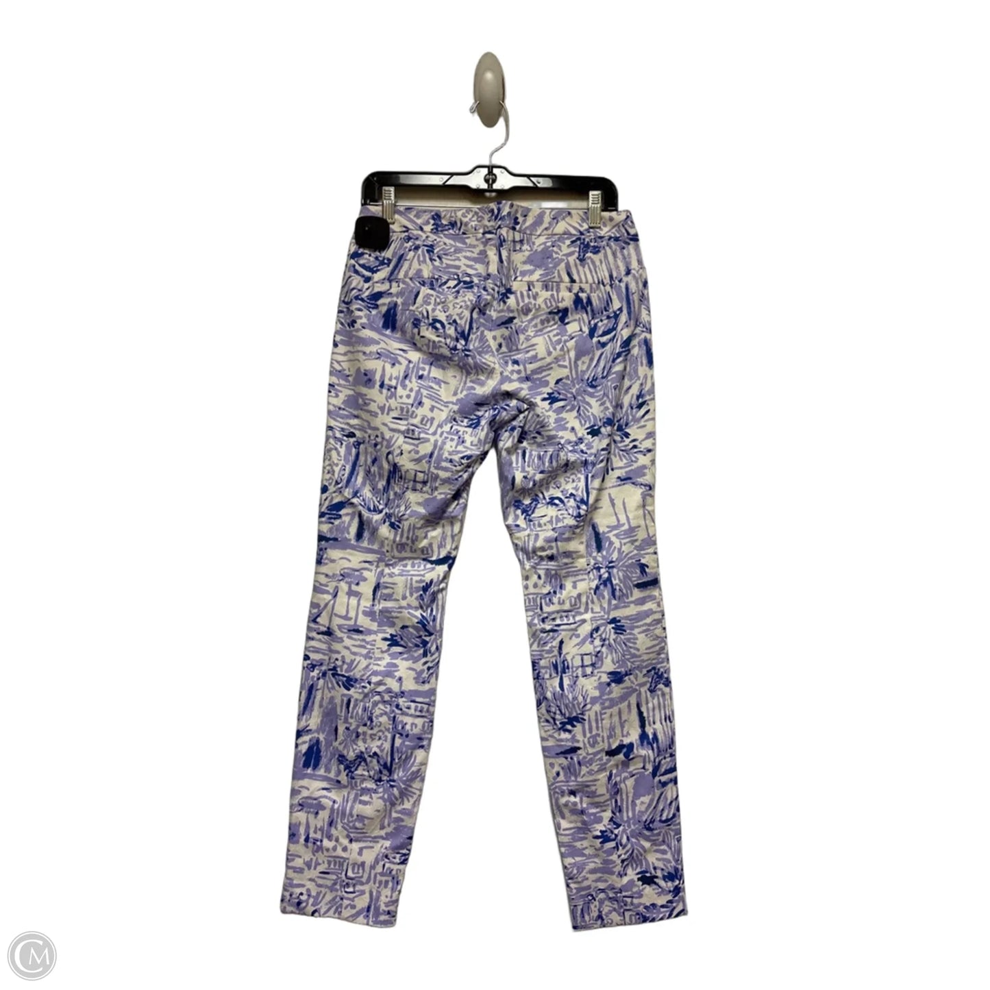 Pants Designer By Lilly Pulitzer In Purple & White, Size: 6