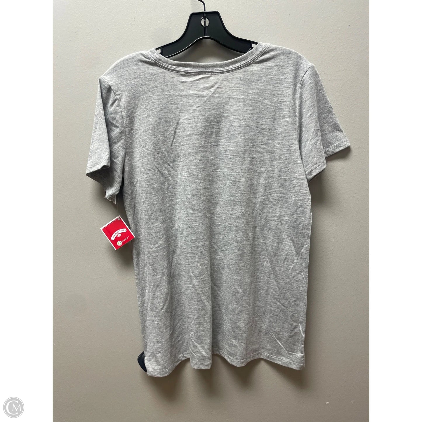 Top Short Sleeve Basic By Holiday Time In Grey, Size: M