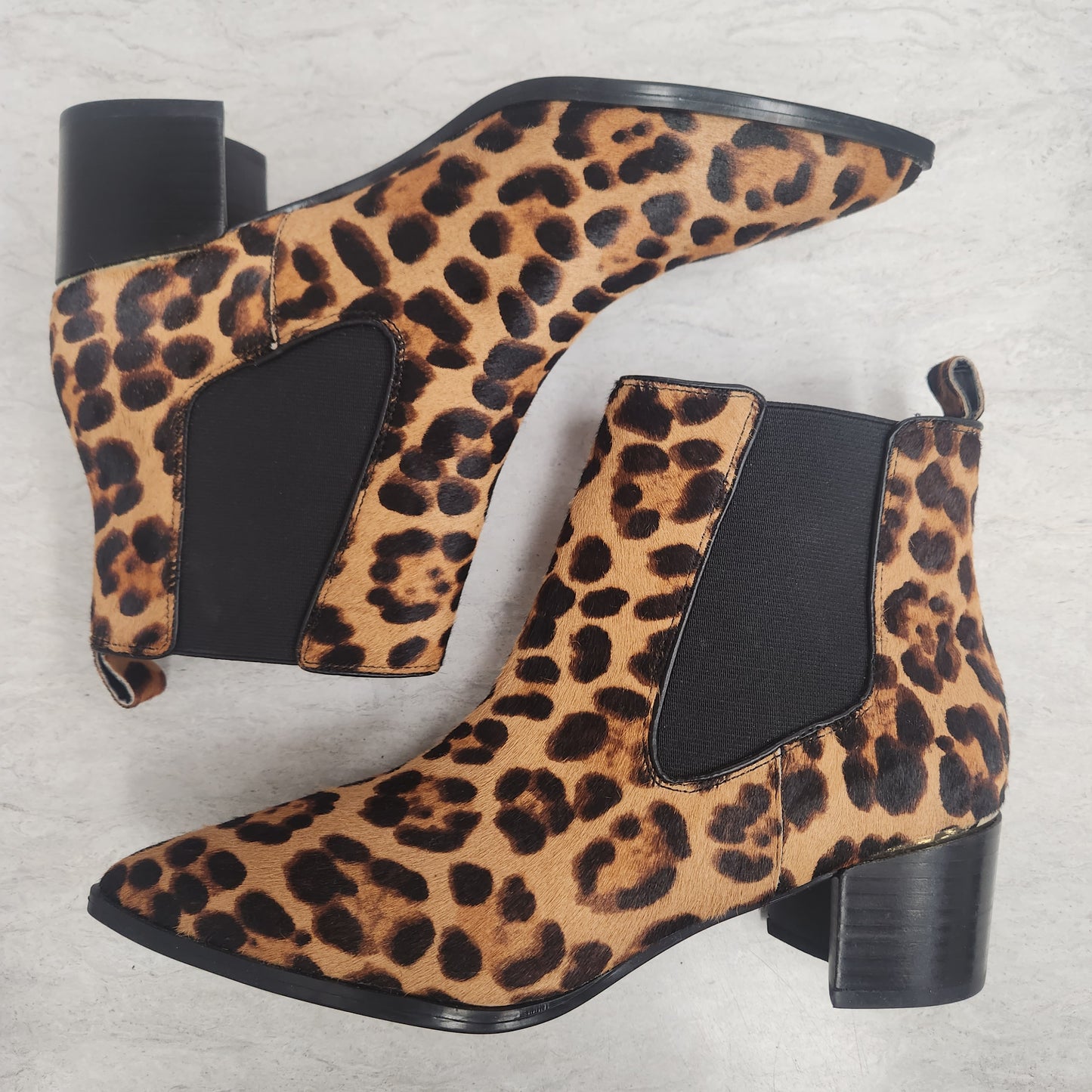 Boots Ankle Heels By Nine West In Animal Print, Size: 9.5