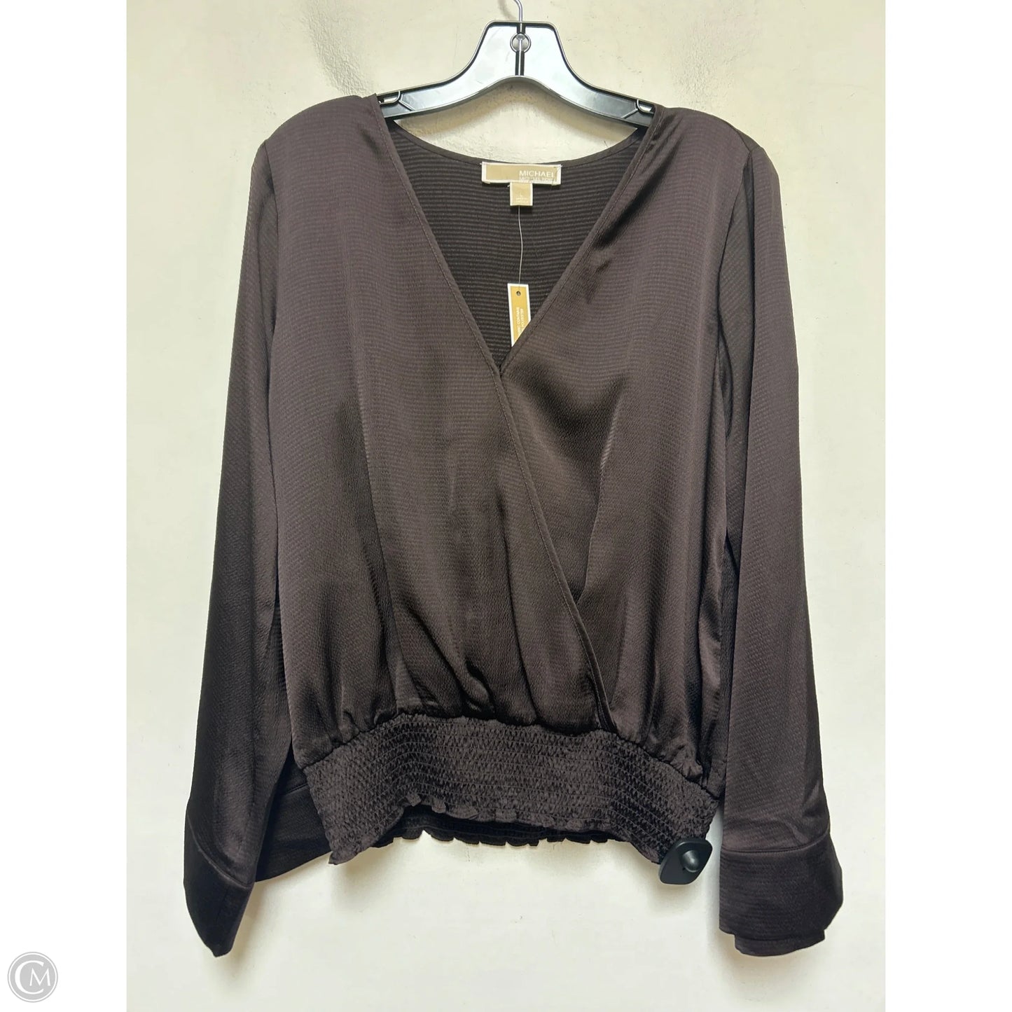 Top Long Sleeve By Michael By Michael Kors In Brown, Size: L