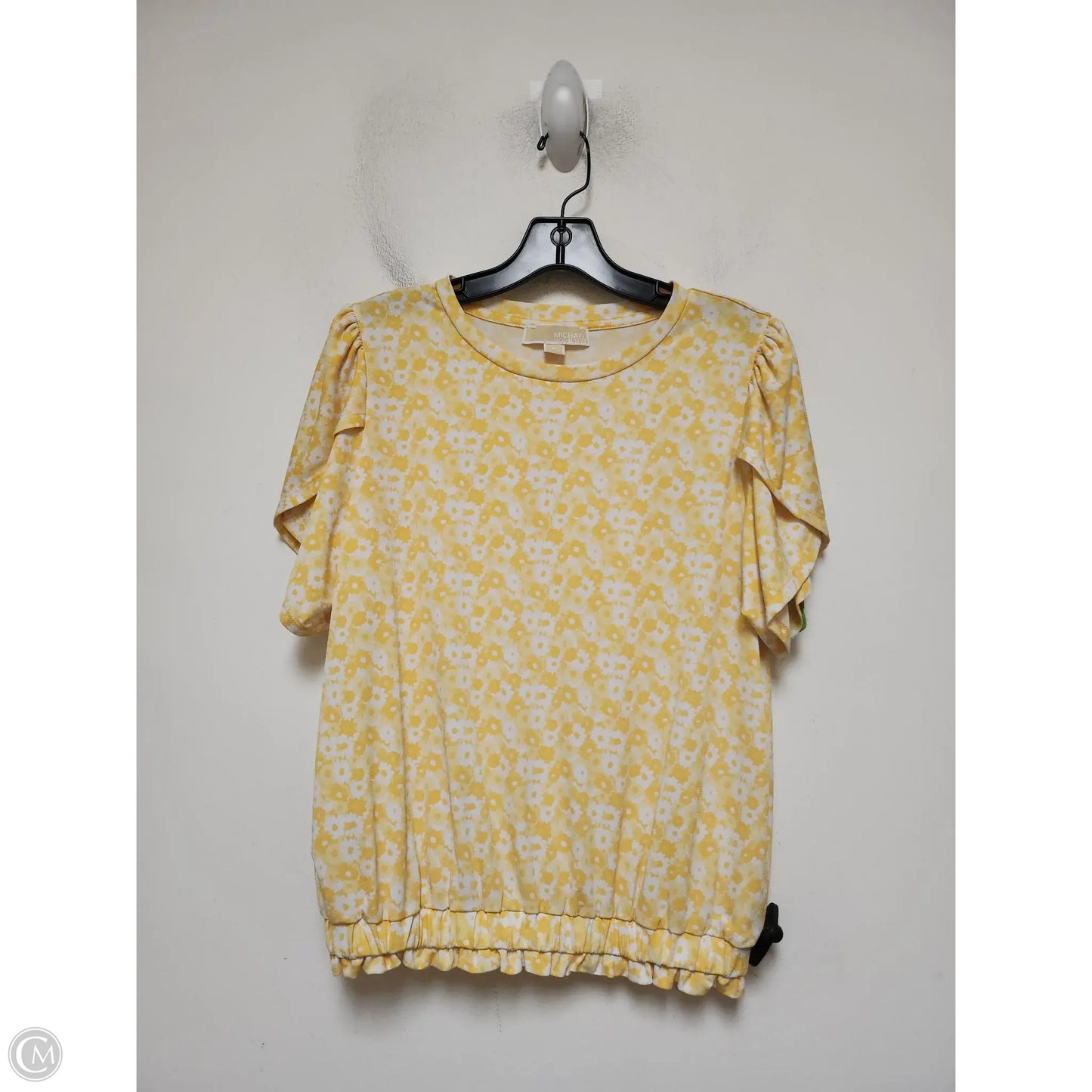 Top Short Sleeve By Michael By Michael Kors In Yellow, Size: M