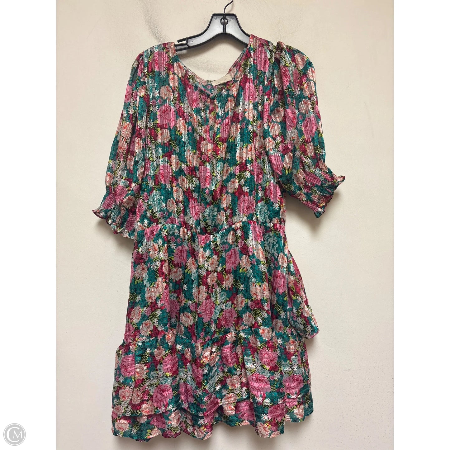 Dress Casual Short By Melloday In Floral Print, Size: L