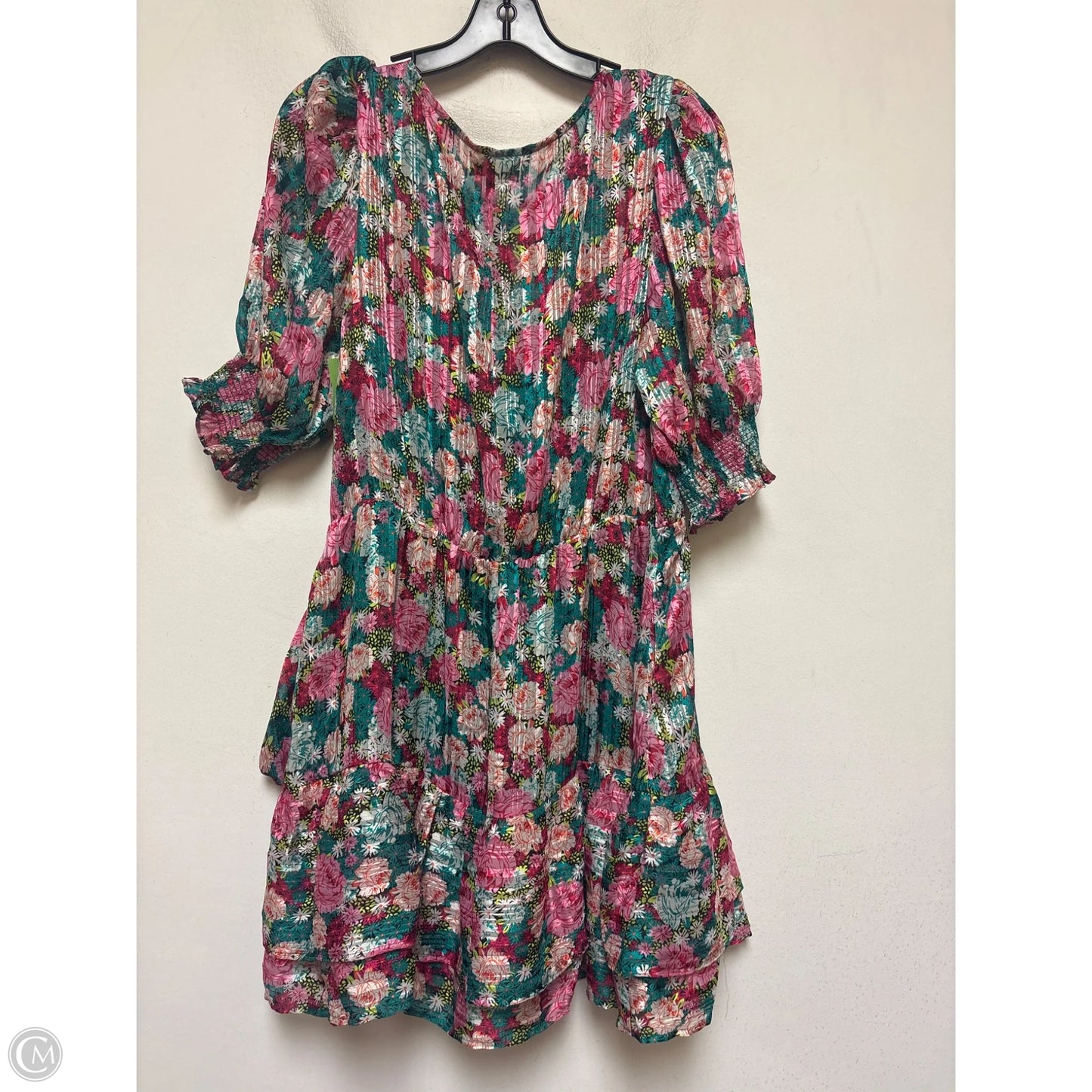 Dress Casual Short By Melloday In Floral Print, Size: L