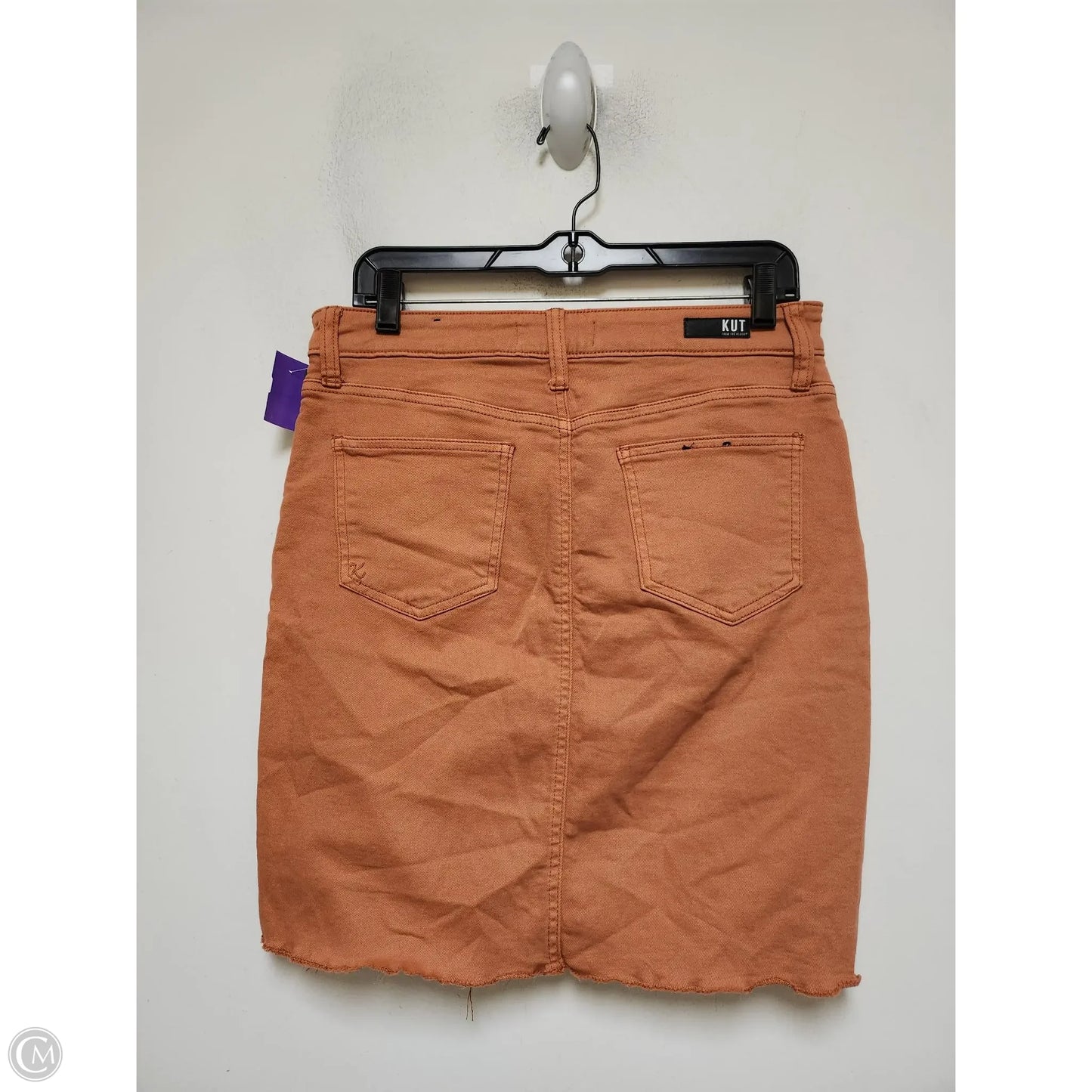 Skirt By Kut In Orange Denim, Size: 10