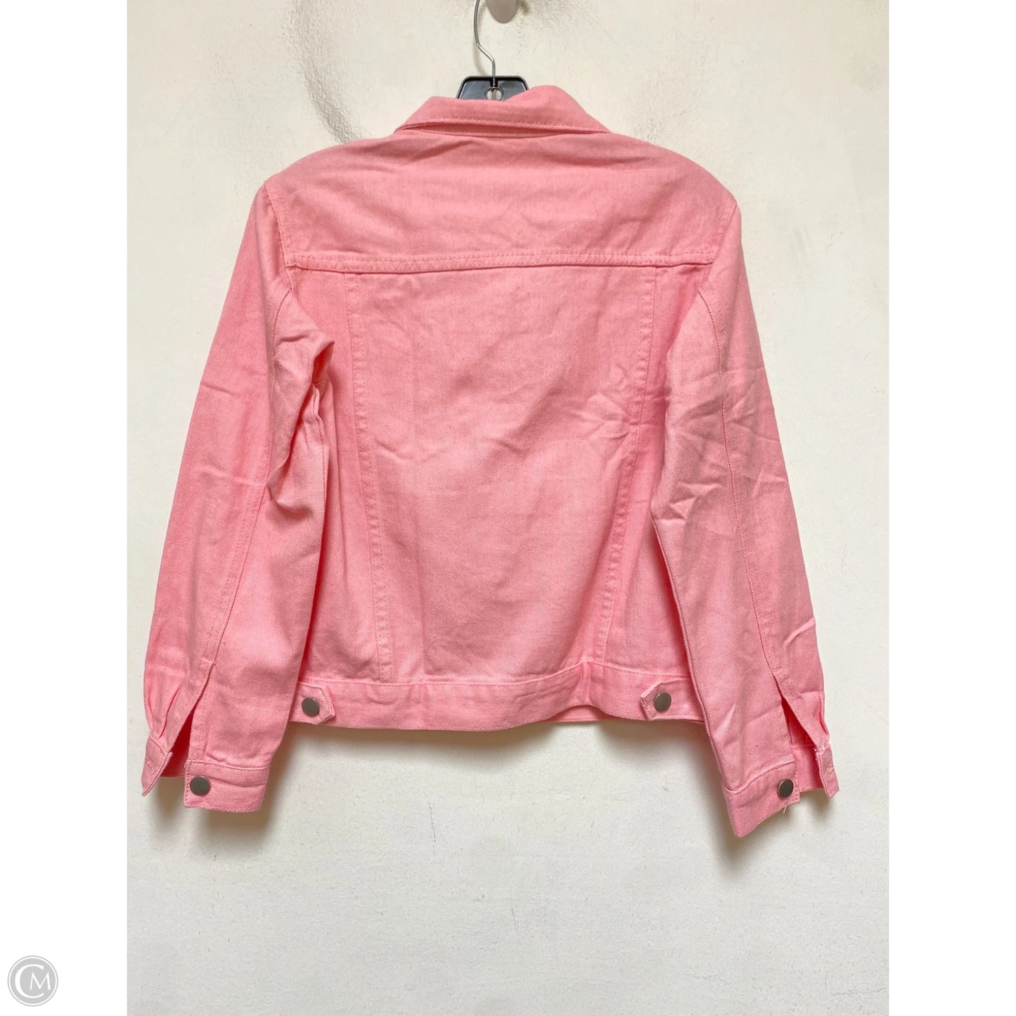 Jacket Denim By Clothes Mentor In Pink Denim, Size: Xs