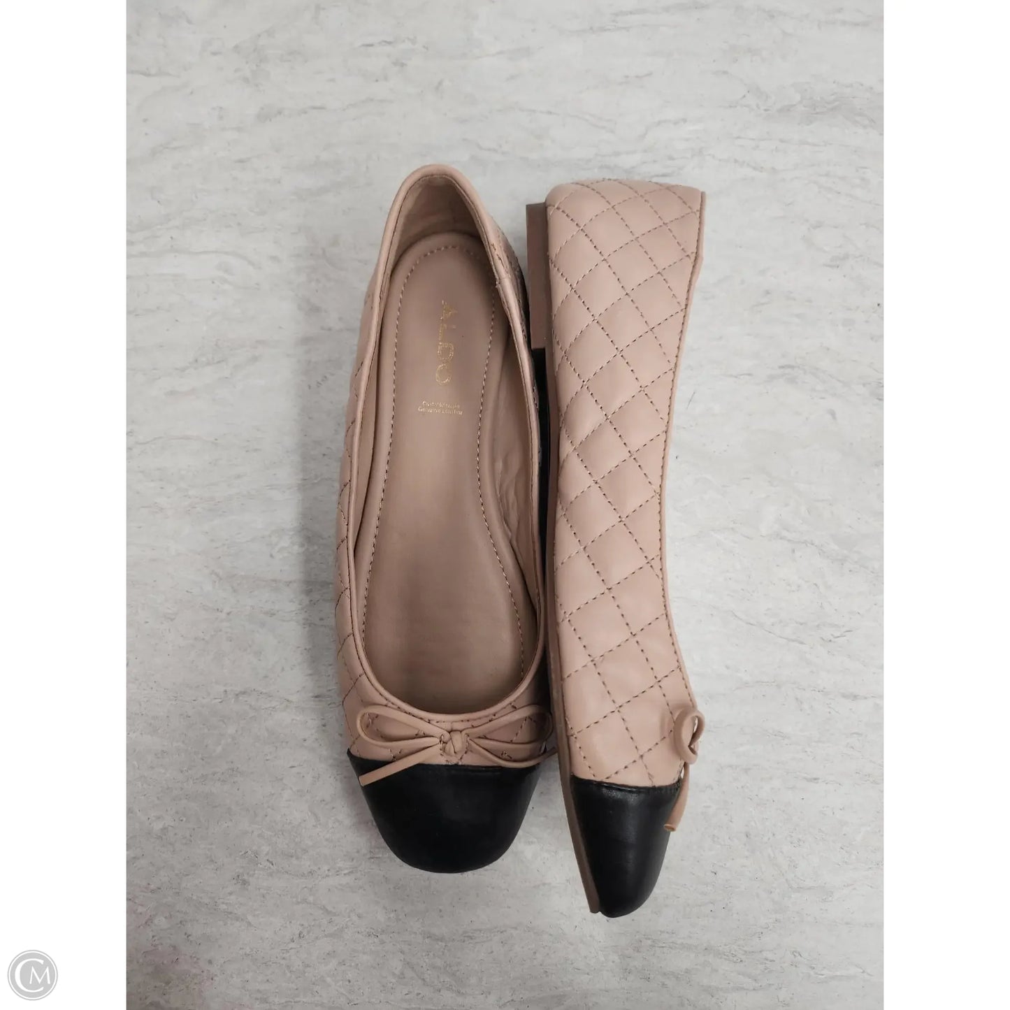 Shoes Flats By Aldo In Black & Tan, Size: 7.5