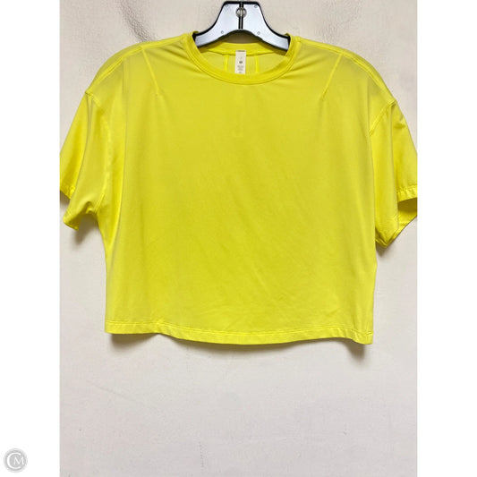 Athletic Top Short Sleeve By Lululemon In Yellow, Size: 2