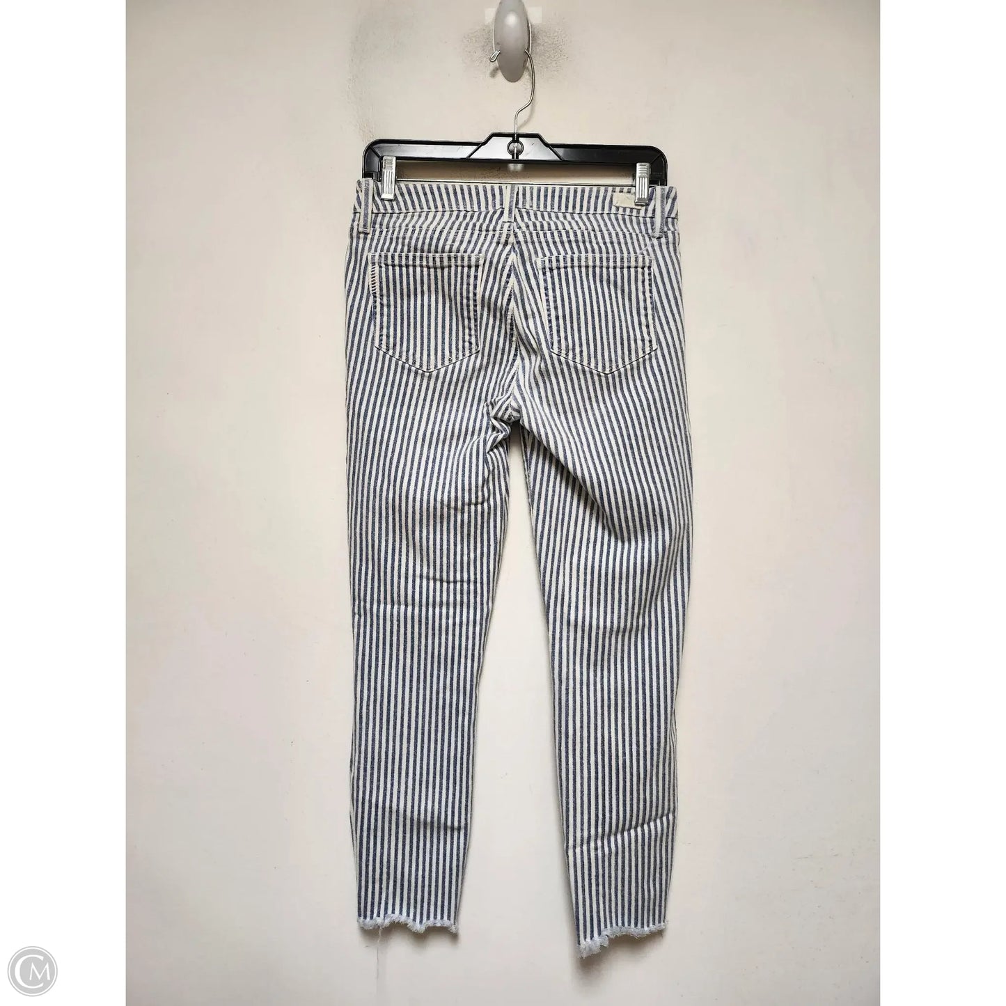 Jeans Skinny By Paige In Striped Pattern, Size: 6
