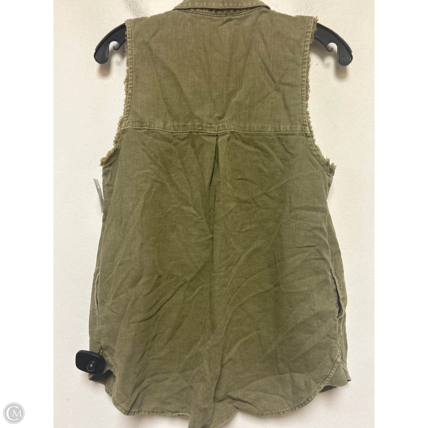 Top Sleeveless By Free People In Green Denim, Size: S