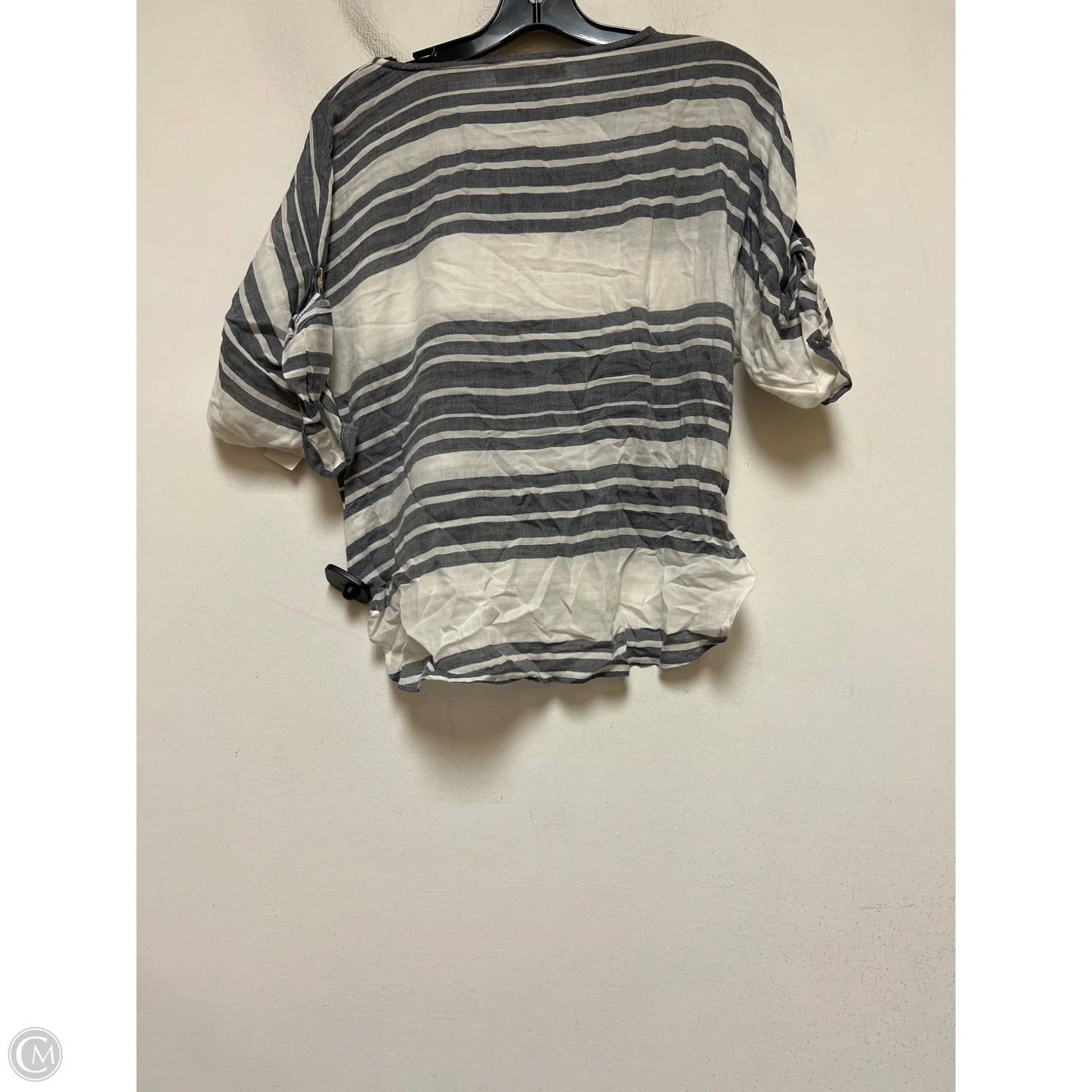 Top Short Sleeve By Loft In Striped Pattern, Size: Xxsp