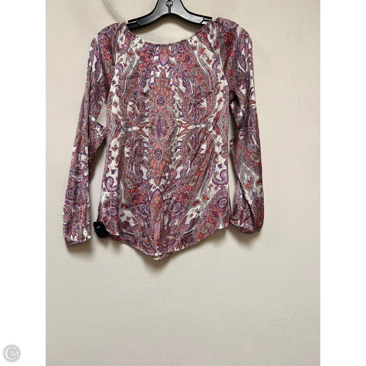 Top Long Sleeve By White House Black Market In Pink & Purple, Size: Xsp