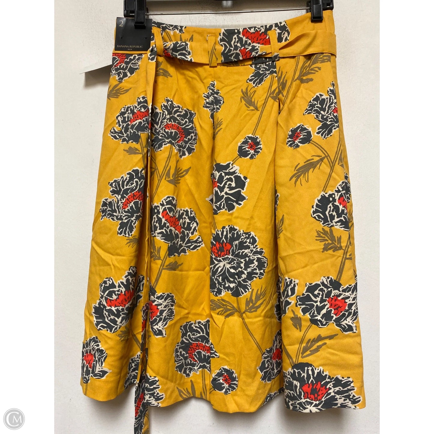 Skirt Midi By Banana Republic In Yellow, Size: 2