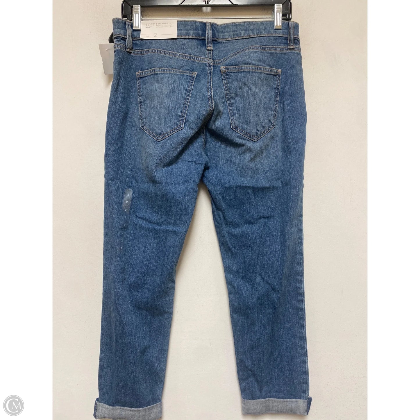 Jeans Boyfriend By Loft In Blue Denim, Size: 2