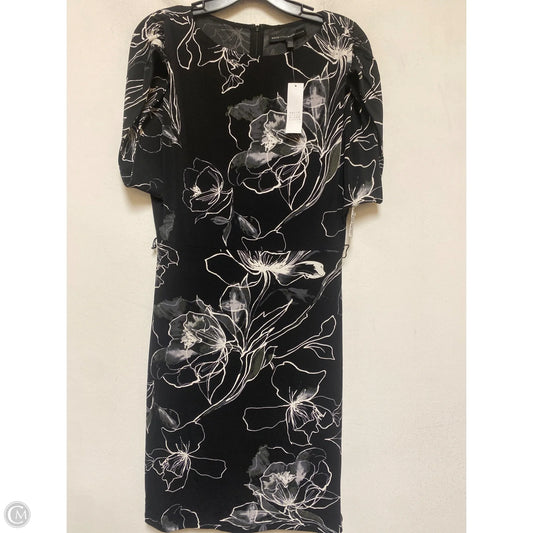 Dress Casual Midi By White House Black Market In Black & White, Size: S