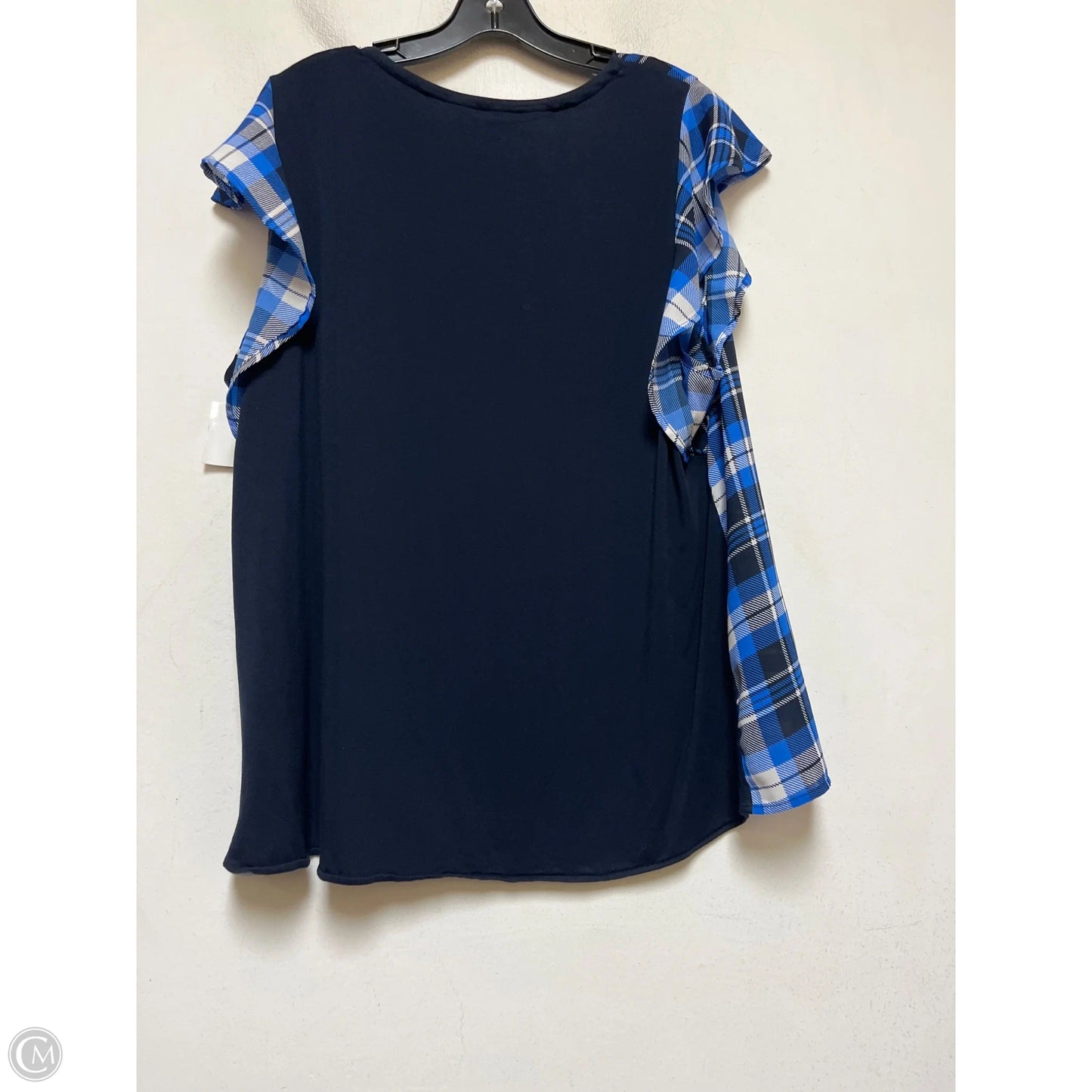 Top Short Sleeve By Tommy Hilfiger In Plaid Pattern, Size: Xxl