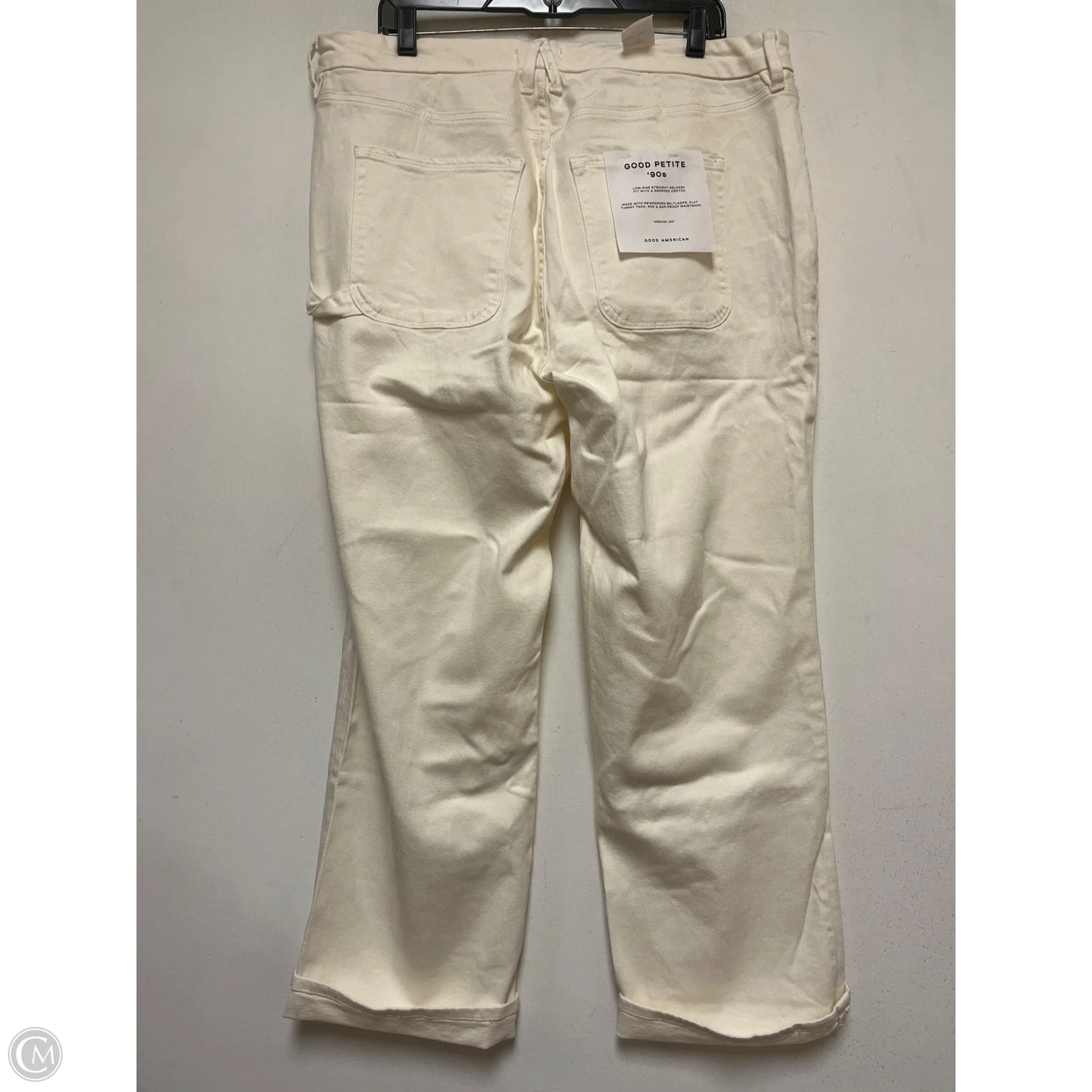 Jeans Wide Leg By Good American In Cream Denim, Size: 16