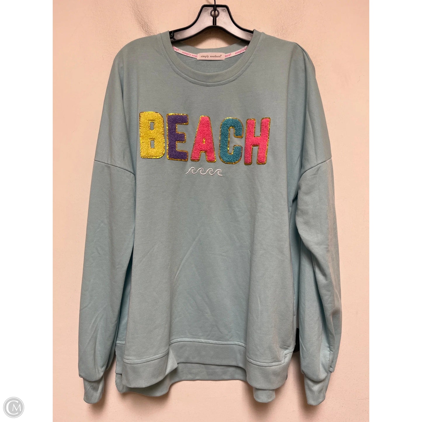 Sweatshirt Crewneck By Simply Southern In Blue, Size: Xl