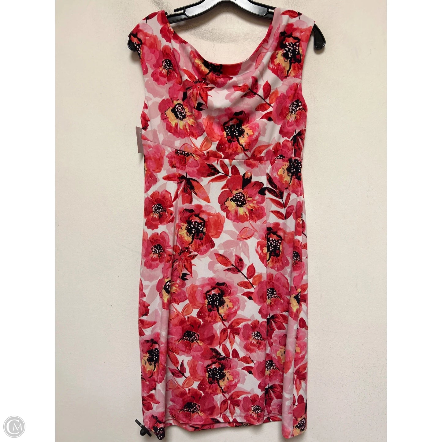 Dress Casual Midi By Connected Apparel In Floral Print, Size: Lp