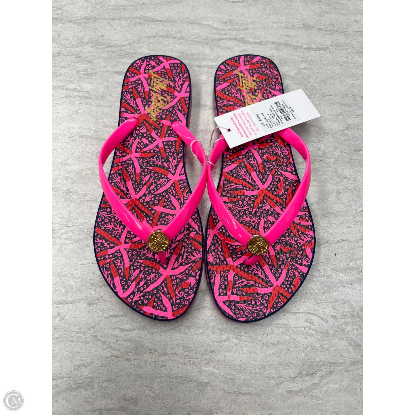 Sandals Designer By Lilly Pulitzer In Pink, Size: 9