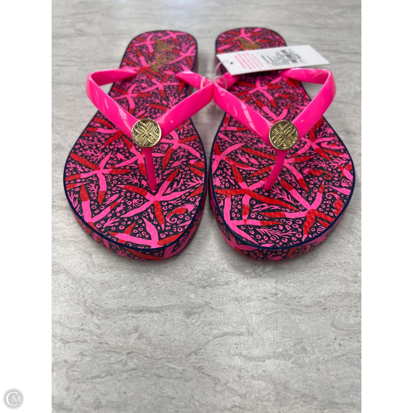 Sandals Designer By Lilly Pulitzer In Pink, Size: 9