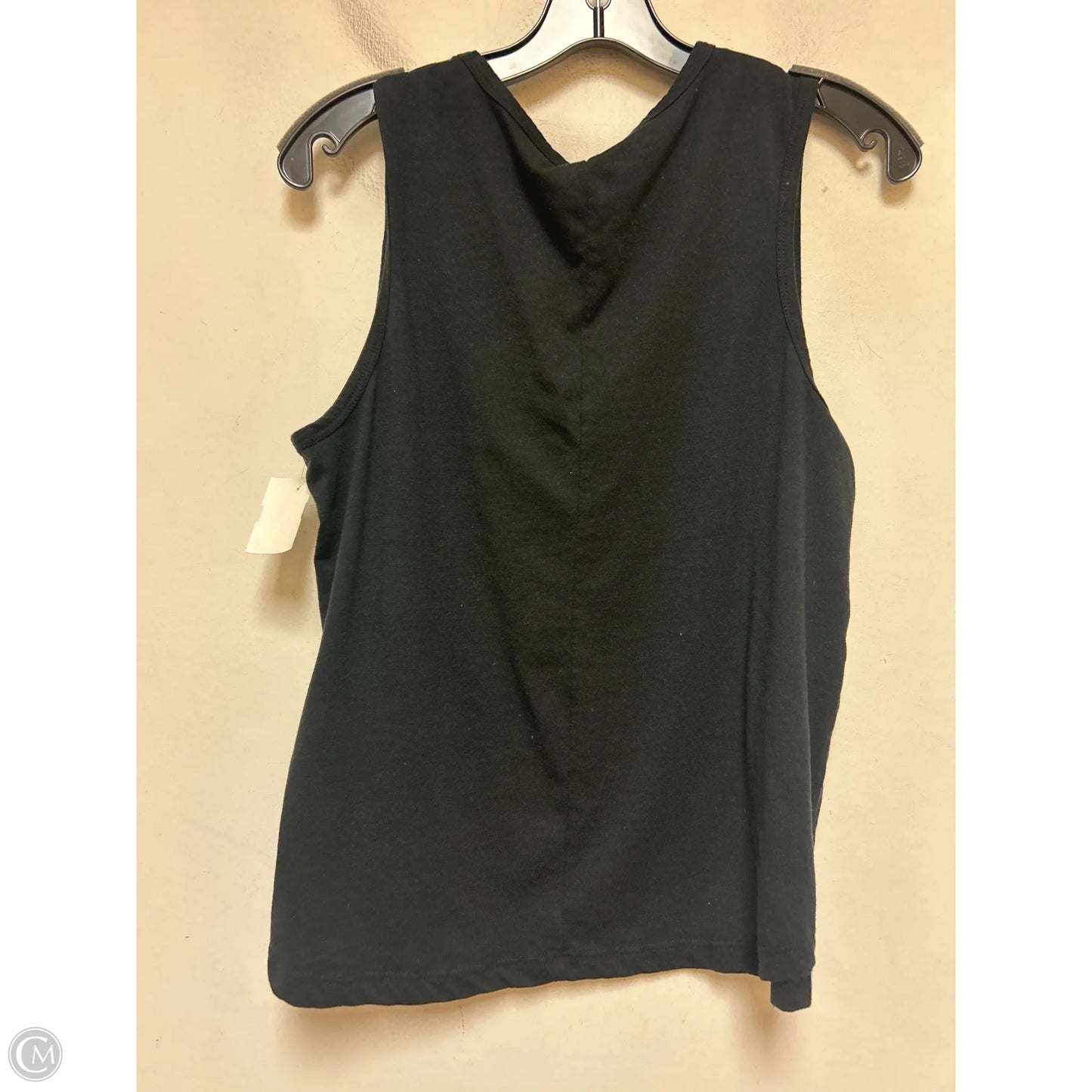 Top Sleeveless Basic By Walt Disney In Black & Silver, Size: L