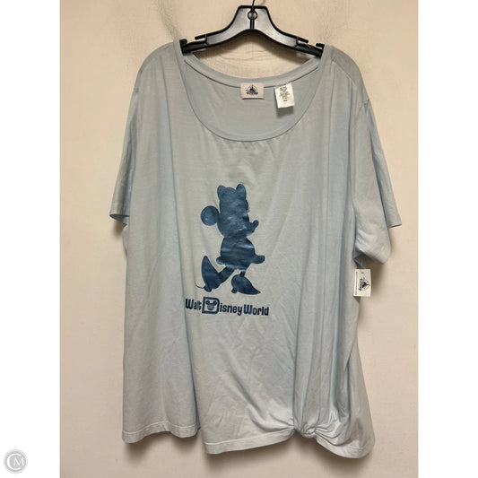 Top Short Sleeve Basic By Walt Disney In Blue, Size: 3x