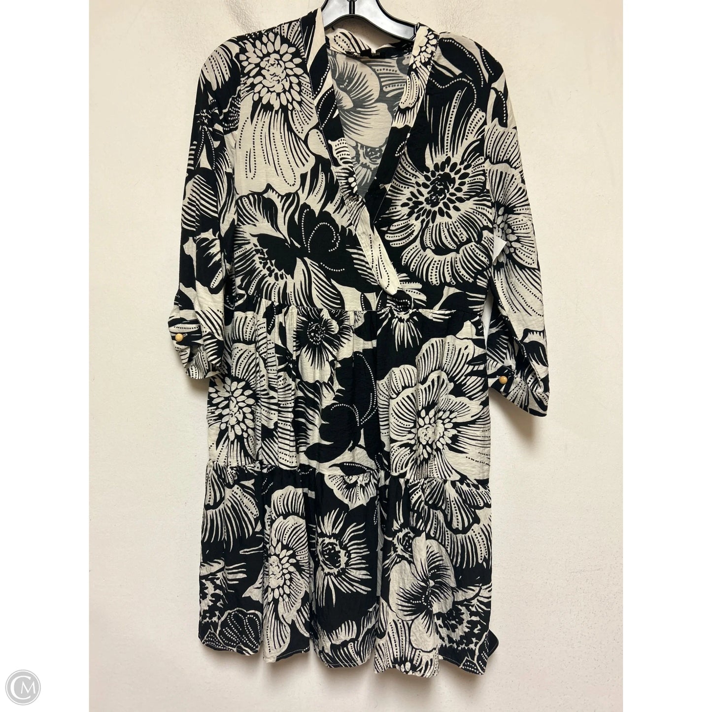 Dress Casual Short By Rachel Zoe In Black & Cream, Size: S