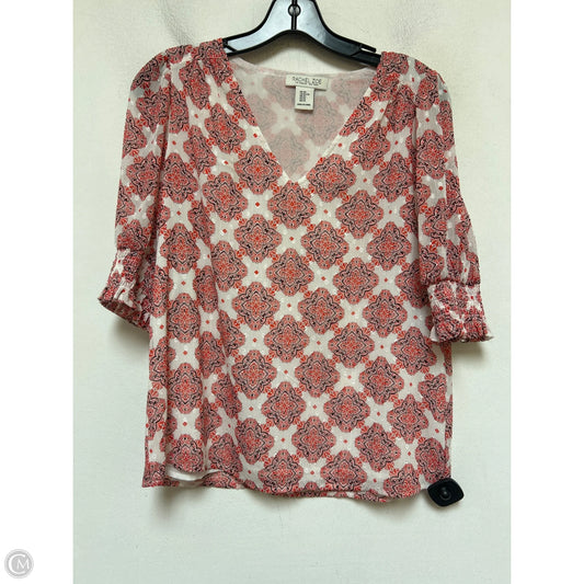 Top Short Sleeve By Rachel Zoe In Red & White, Size: Xs
