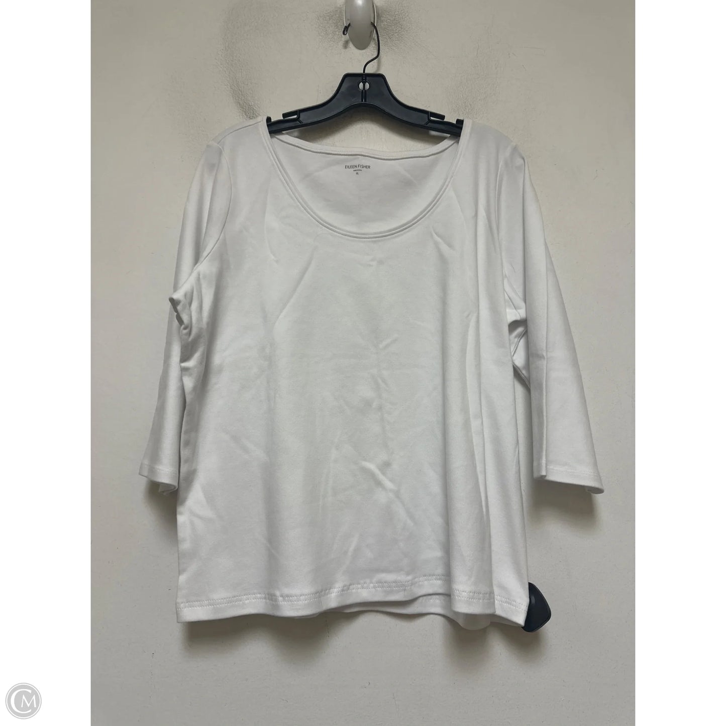 Top Short Sleeve Basic By Eileen Fisher In White, Size: Xl
