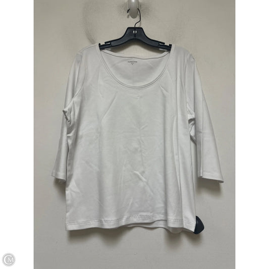 Top Short Sleeve Basic By Eileen Fisher In White, Size: Xl