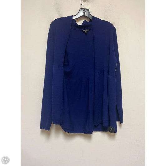 Sweater Cardigan By Eileen Fisher In Blue, Size: Xl