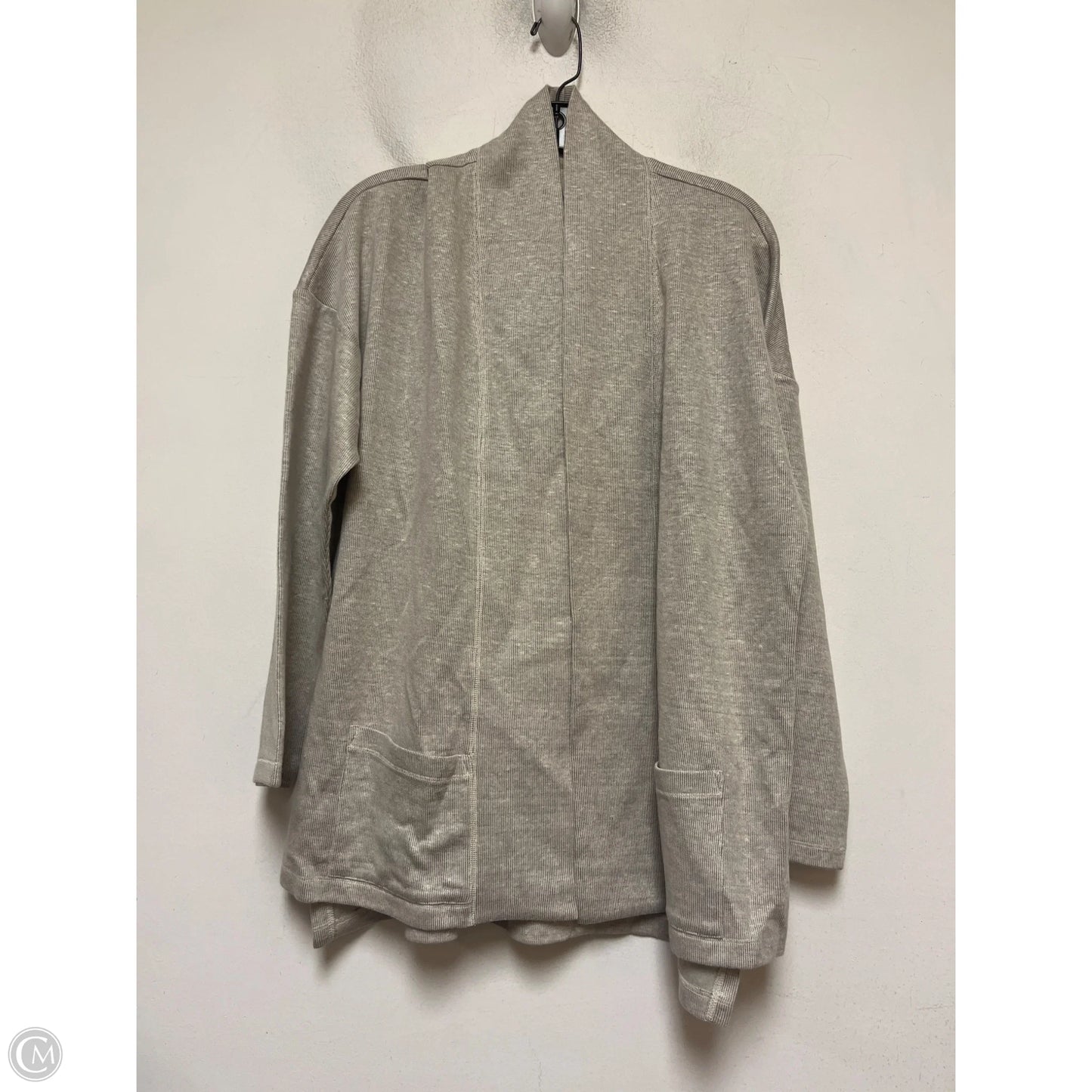 Sweater Cardigan By Eileen Fisher In Taupe, Size: L