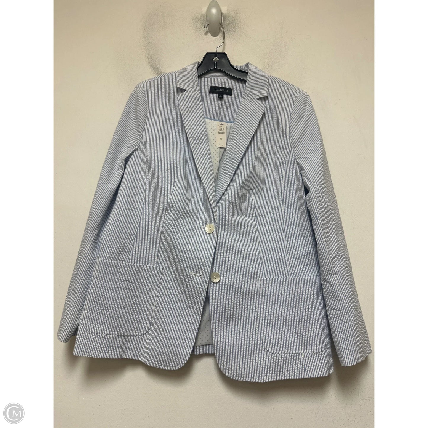 Blazer By Talbots In Striped Pattern, Size: Xl