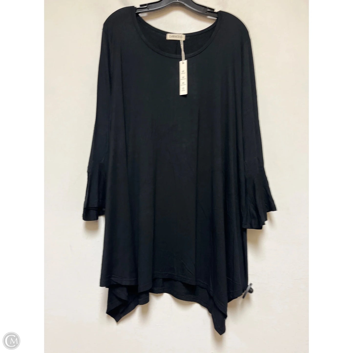 Top Short Sleeve Basic By Clothes Mentor In Black, Size: 3x