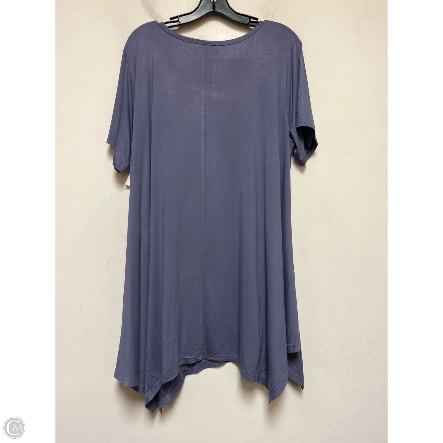 Top Short Sleeve Basic By Clothes Mentor In Blue, Size: 3x